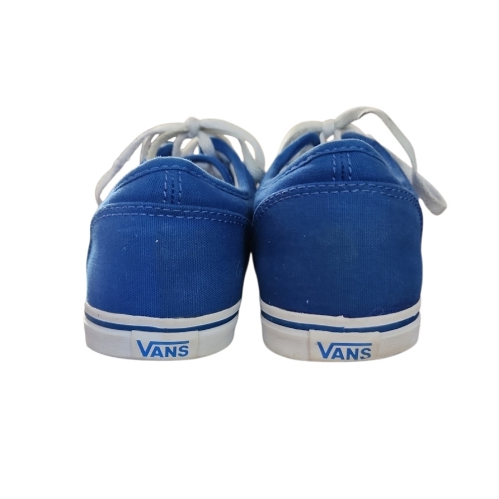 Vans Women's Atwood Shoes Blue White Canvas Size 7.5 VN0U4IAME Classic Sneakers - Picture 4 of 7